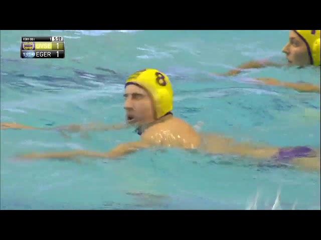 Water-Polo : Magnifique tir en deux temps de Vince Vigvari (UVSE) contre Eger