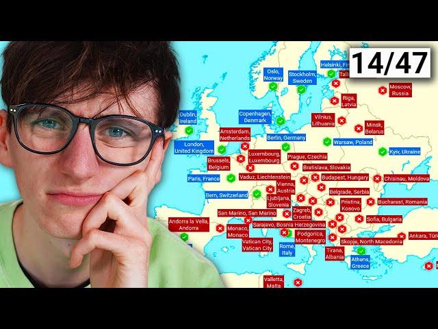 Can I name all 47 CAPITAL CITIES of Europe?