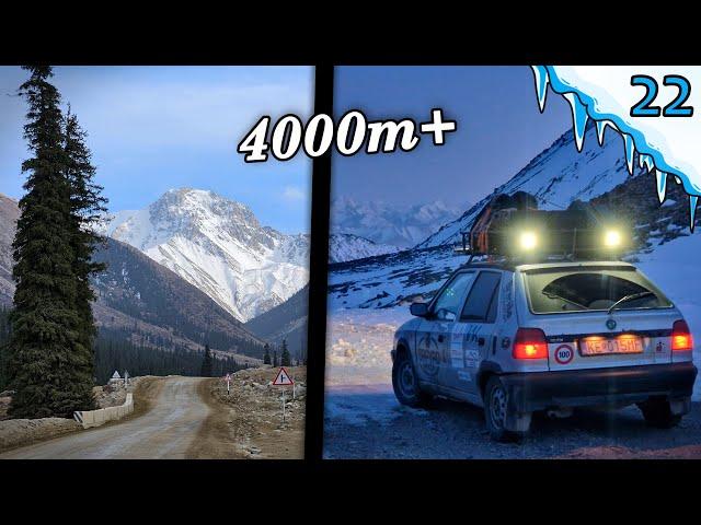 With old Skoda Felicia in the extreme mountains of 4028 m.a.s.l. - Kyrgyzstan! (OYMYAKON Part 22.)