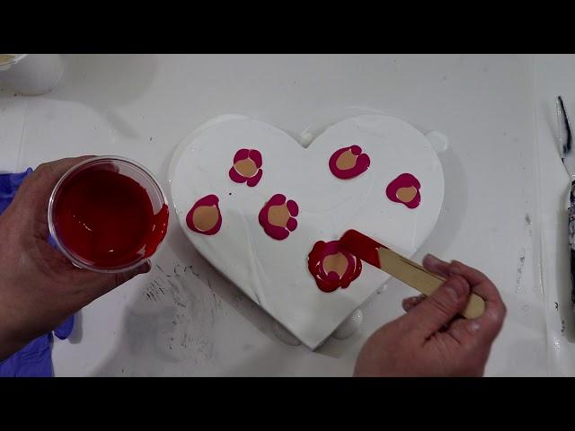 (235) Balloon Dip Smash with Reds and Pinks for Valentine's Day