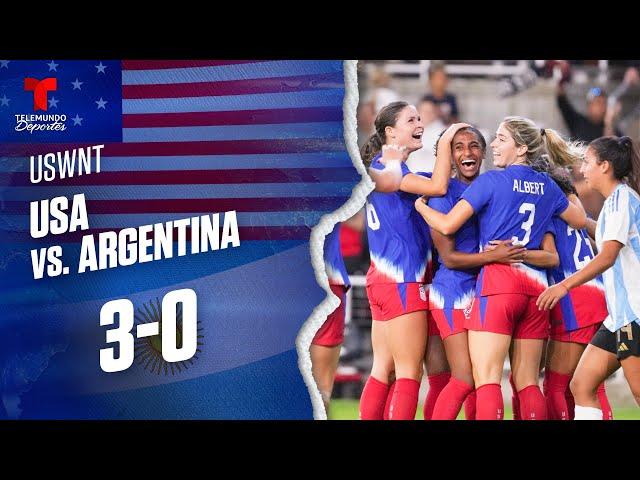 Highlights & Goals | USA vs. Argentina 3-0 | USWNT | Telemundo Deportes