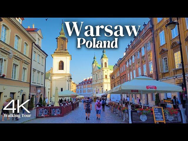 Warsaw, Poland - Summer Walking Tour 2023 - 4K Ultra HD