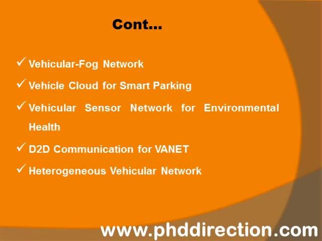 PhD Research Topics in VANET | PhD Research Projects Topics in VANET