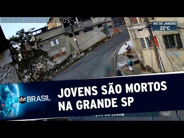 Câmera flagra assassinato de jovens na Grande São Paulo | SBT Brasil (02/05/20)