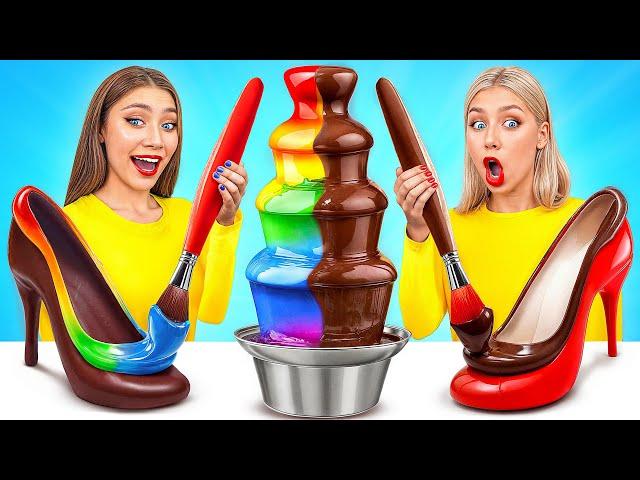 Chocolate Edible Makeup Challenge | Funny Food Hacks by Choco DO