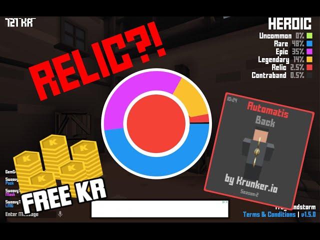 Krunker RELIC on the First Spin! (Back Item!)