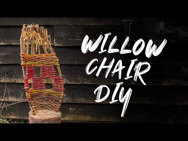 How to make a simple willow chair  |  How to weave a simple chair back