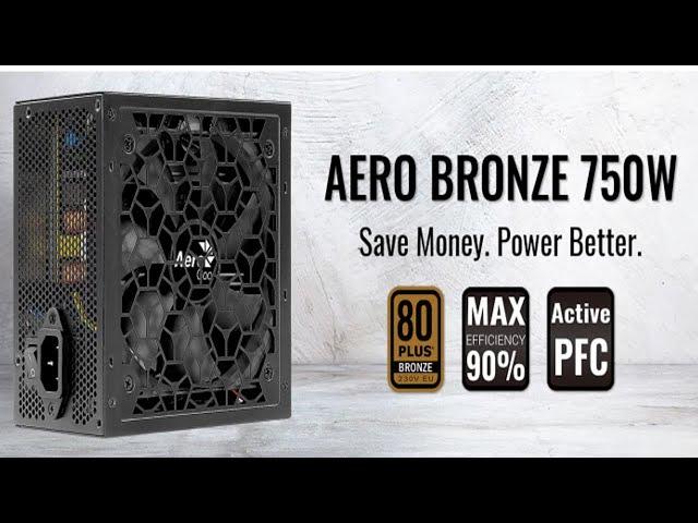 AeroCool AERO BRONZE 750W 80 PLUS BRONZE - Good Quality and Price PSU - Power Supply