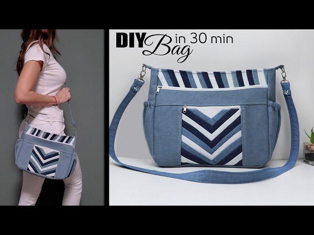 DIY Denim Jeans Small Cuts Idea How to sew a tote bag from cloth