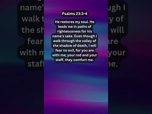 Journey of faith and spiritual growth | Psalms 23:3-4 Daily Bible Verse