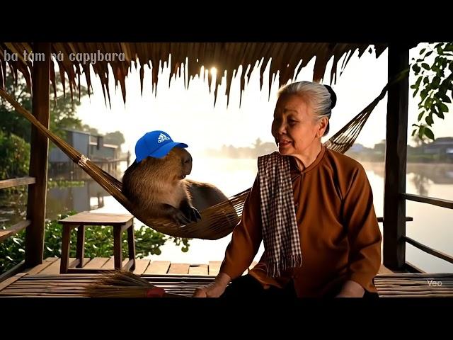 Cuộc sống ở quê của Bà cùng Capybara #capybara #funny #haihuoc