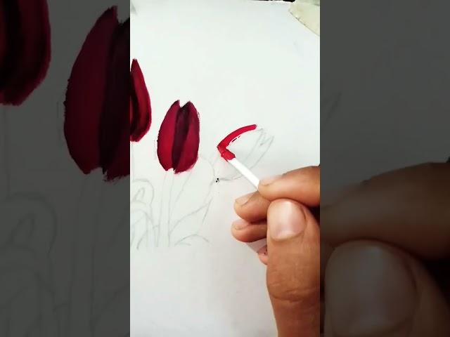 Simple Acrylic Painting#flowers #painting #design #art#viral #song 