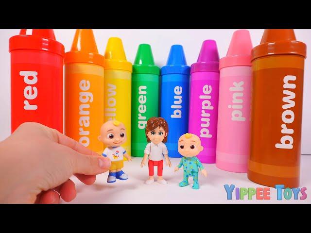 Explore Colors with Cocomelon Toys and Giant Crayons! ️ | Fun Surprises Inside for Kids