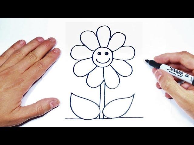 How to draw a Flower Step by Step | Flower Drawing Lesson