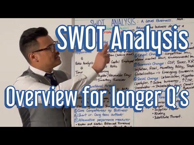 SWOT Analysis - Overview for longer questions (AQA A Level Business)