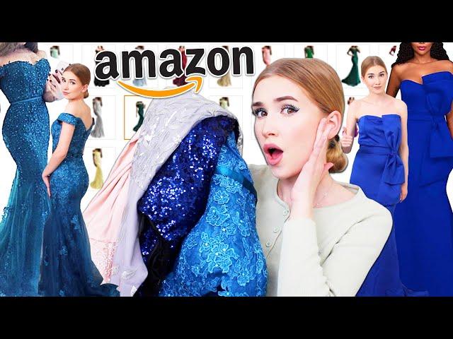 TRYING ON AMAZON PROM DRESSES !! ... Again