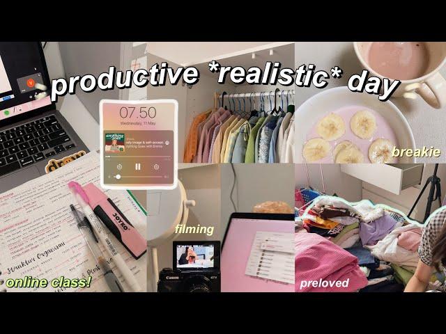 productive *realistic* day in my life : wakeup @ 7AM, class, filming, editing, cleaning 