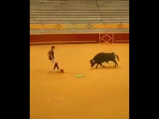 When Ronaldo dribbles a bull #shorts #ronaldo #football