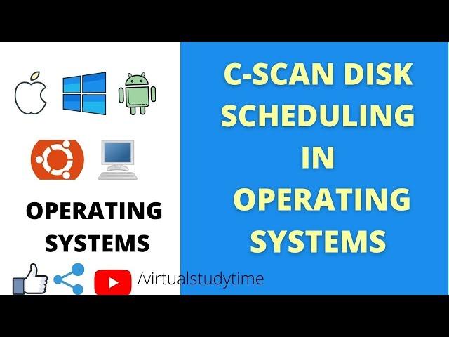 C SCAN DISK SCHEDULING ALGORITHM|OPERATING SYSTEMS|VIRTUALSTUDYTIME