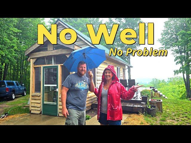 How We Collect Store and Use Rainwater at the Off Grid Cabin - Off Grid Water System