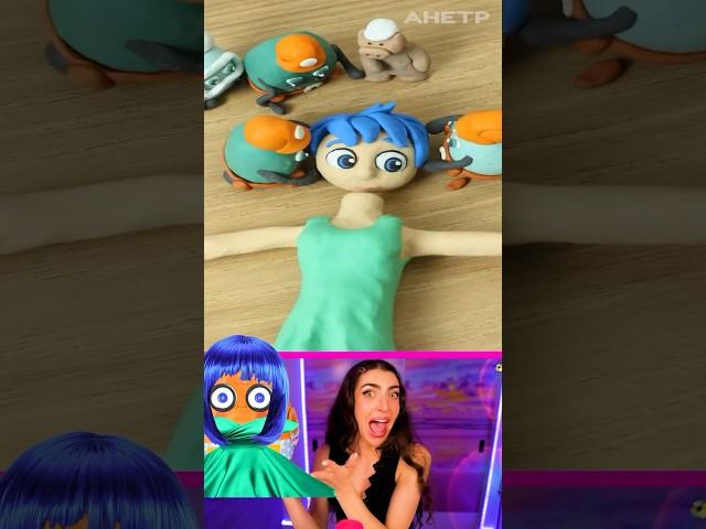 MAKING JOY INSIDE OUT 2.. BUT SHE'S DILUSIONAL  #shorts **CRAZY ART!!**