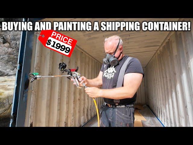 PAINTING A SHIPPING CONTAINER IN 38 MINUTES!