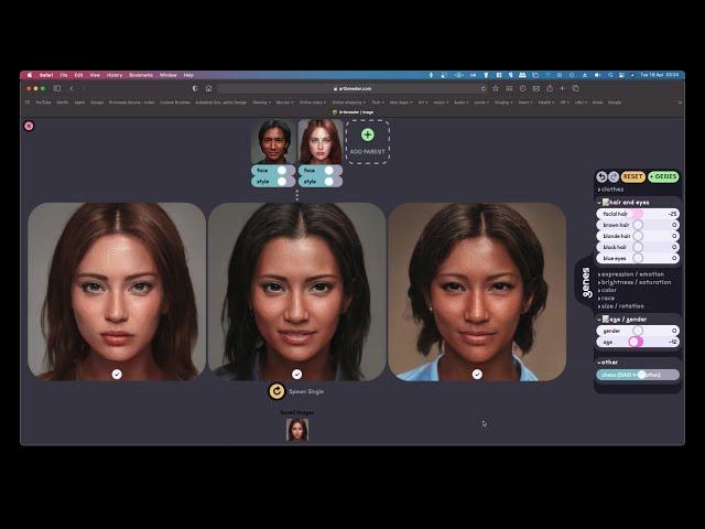 Artbreeder.com - Machine Learning Based Portrait Creation