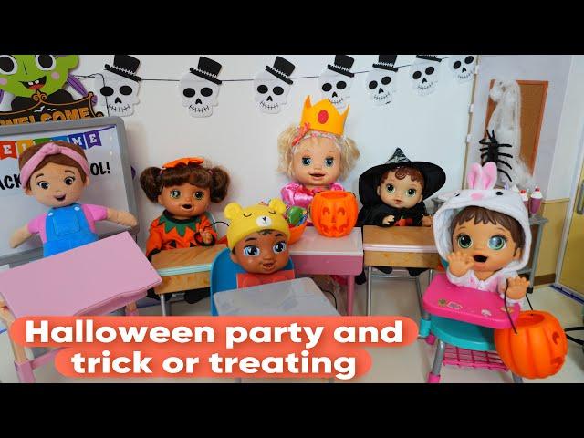 Baby Alive dolls Halloween day at Daycare And Trick or Treating