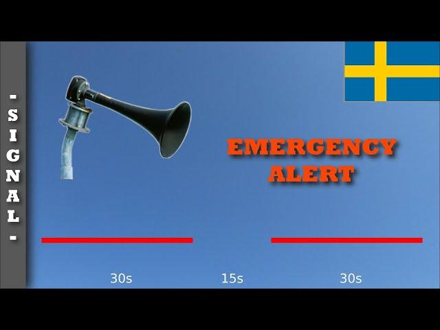 Siren signal "EMERGENCY ALERT" (Sweden ) | MKT 75/370