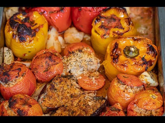 Gemista: Greek Stuffed Tomatoes & Peppers Classic Comfort Food