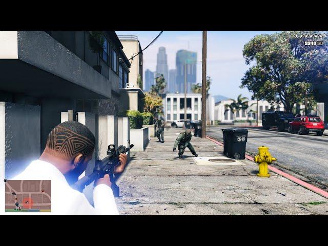 GTA V Vagos Gang Takedown + Police Shootout 10 Star Wanted Level Escape(RDE 4.0.1 Expansion)