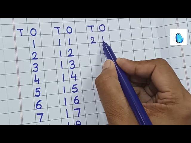 KG Worksheet/Counting 1 to 50 /Learn to write counting