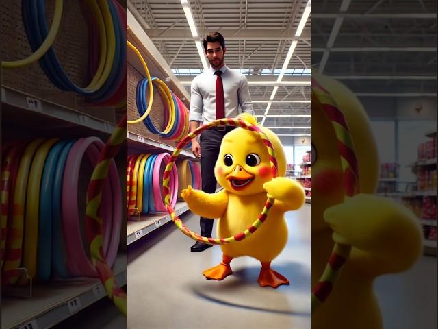 The duckling buys a hula - hoop for the hostess to keep fit.#shorts #ducklings #cuteanimals #pets