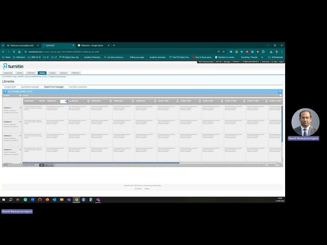 Create rubric using excel file