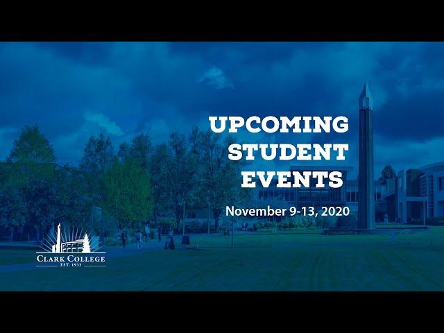 ASCC Student Government--Upcoming Events week of November 9, 2020