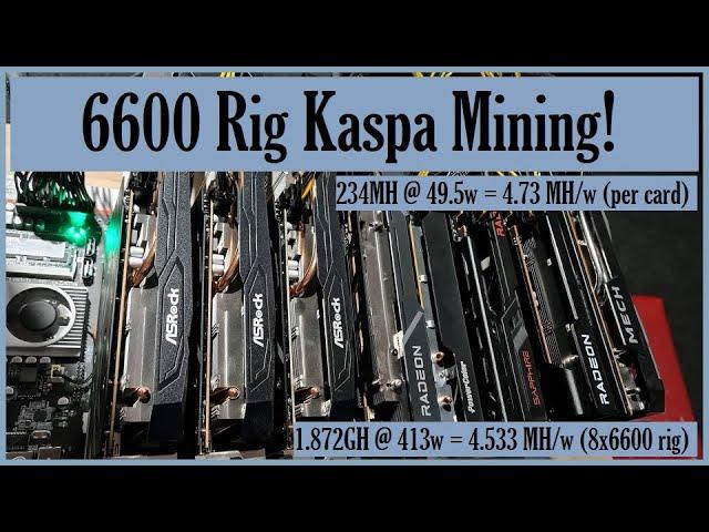 6600 Rig Kaspa Mining | 1.87GH @ 413w Wall