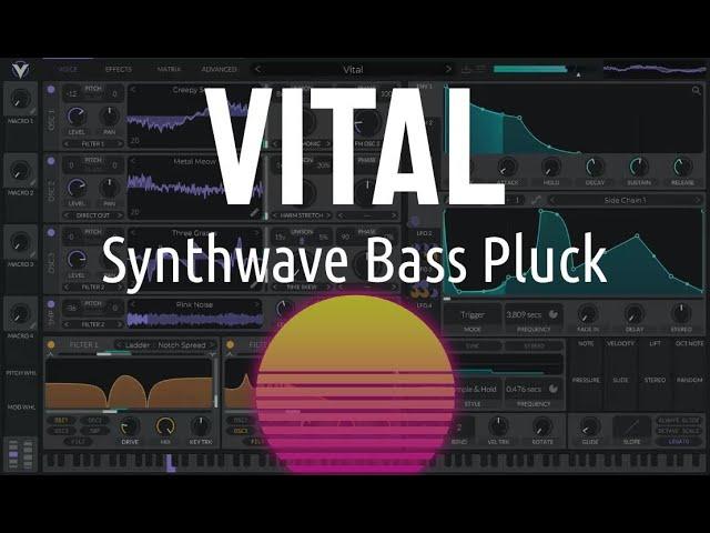 How to: Synthwave Bass Pluck (Todd Terje - Delorean Dynamite) in Vital - Synthesis Tutorial