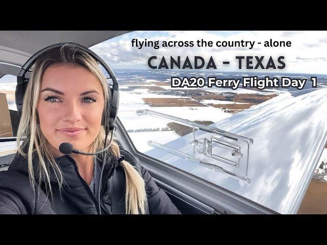 DA20 ferry flight Day 1: factory pickup, filing the eAPIS, and crossing the Canadian border