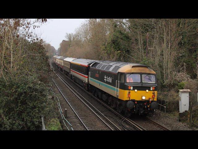 LSL class 47 47712 passes st cross working 5Z47 to Eastleigh works 8/12/23