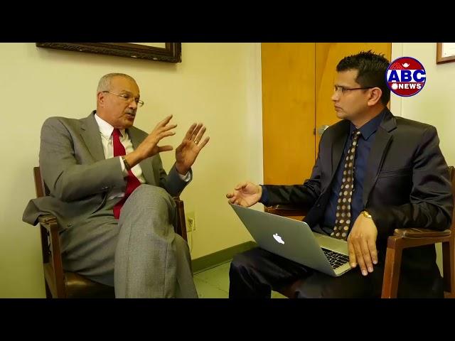 Kiran Marahatta with Jeffrion Aubry, Assemblyman New York