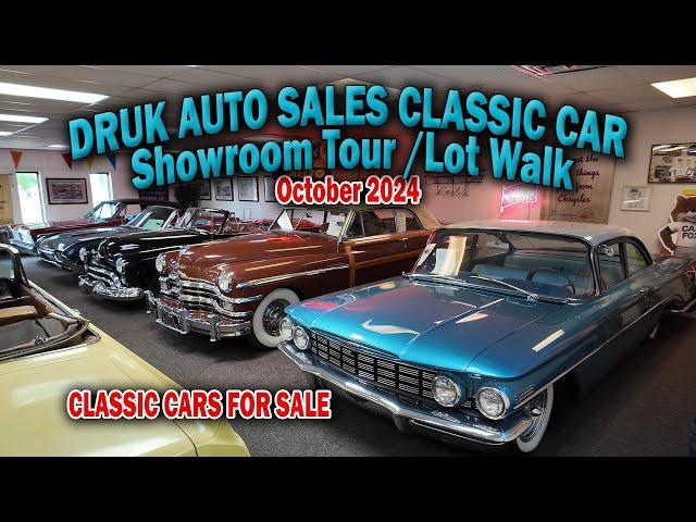 Lot Walk - Classic Cars For Sale  - Druk Auto Sales Ramsey Minnesota October 2024