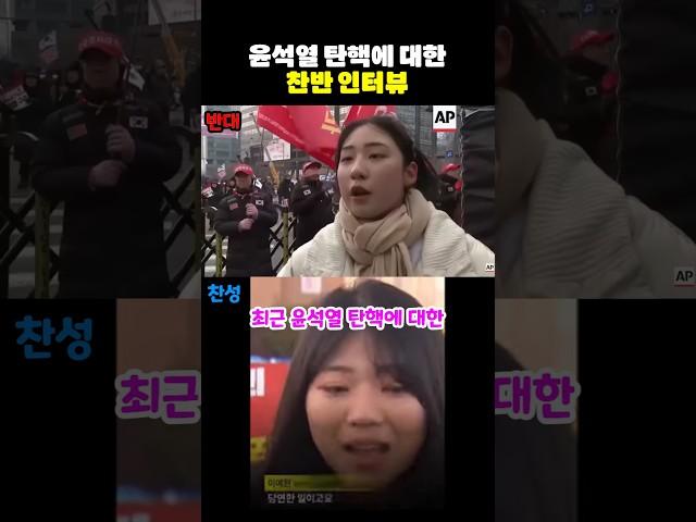 탄핵찬반 인터뷰