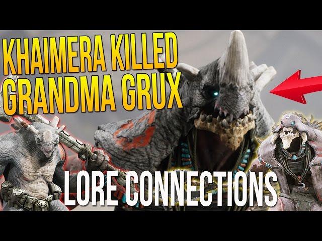 Paragon Khaimera & Grux Lore Connections "KHAIMERA KILLED GRANNY GRUX, GRANDMA GRUX! JUNGLE GODS!!!"