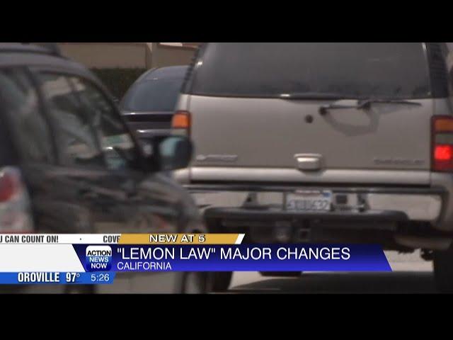 California's "Lemon Law" is getting major changes