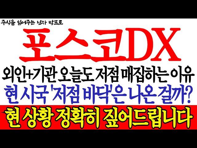 [포스코DX 주가전망] 외인+기관 오늘도 저점 매집하는 이유! 현 시국 '저점 바닥'은 나온 걸까? 현 상황 정확히 짚어드립니다!