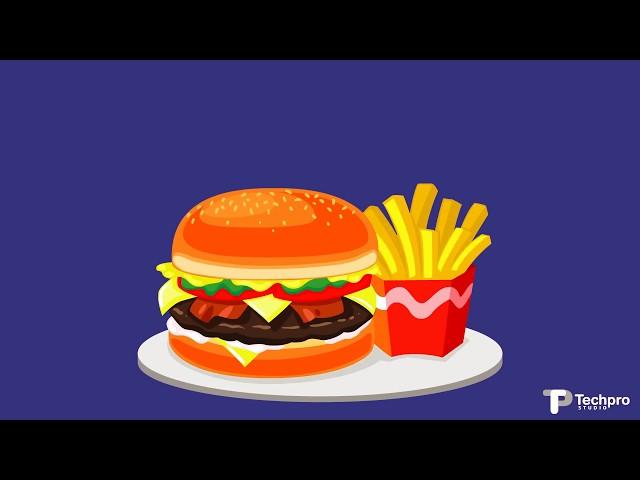 Let's Dig into Food Porn | Techpro Studio Work folio | Motion Graphics | 2D Animation