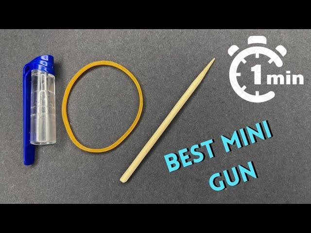 How To Make Gun With Pen Cap and Rubber Band / Make Mini Gun at Home  / DIY Project and Craft Idea