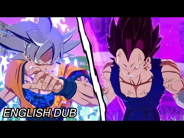 Ultra Instinct Goku vs Ultra Ego Vegeta! English Dub