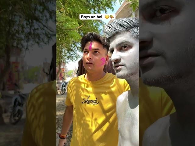 Boys on holi  | The most viral comedy  happy holi #ytshorts #shorts