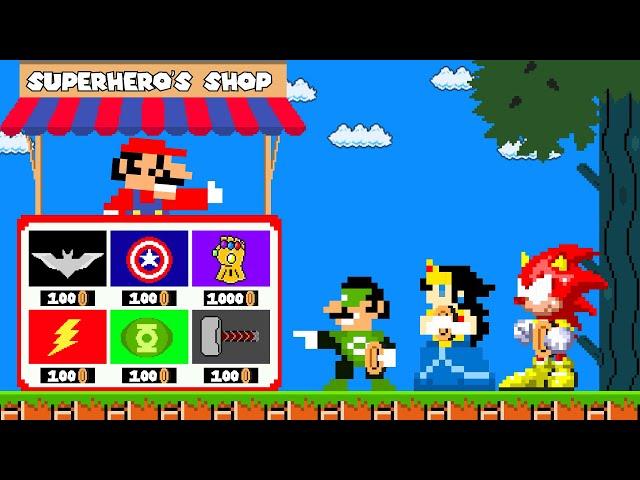 Super Mario Bros. but Mario Open a Super Hero's Shop